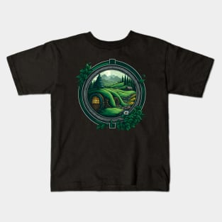Round Doors and Green Pastures - Fantasy Kids T-Shirt